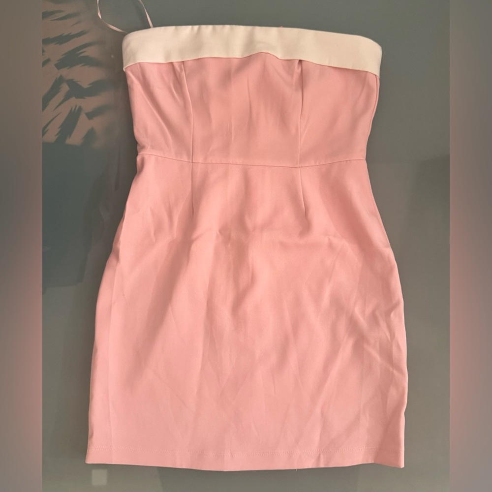 Elegant Pink Strapless Dress